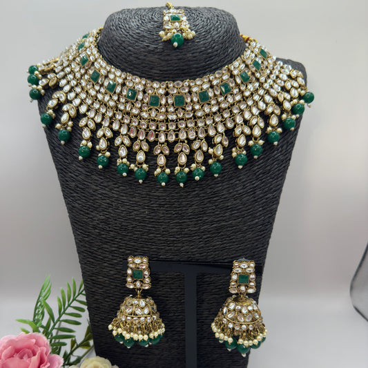 Dark Green Bridal chocker set