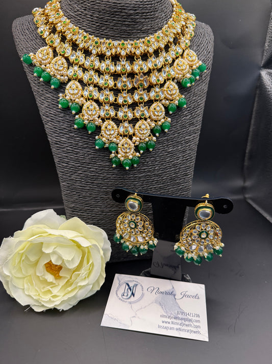 Kundan V-drop Necklace